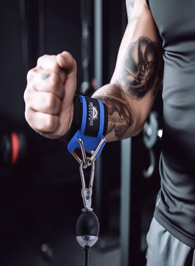 Lights Mountain 1 Pair Adjustable Wrist Cuffs Neoprene Padded Straps for Cable Machines Strength Training Equipment - Image 4
